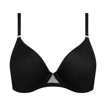 Black bra on a white background