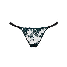 Load image into Gallery viewer, Lace thong with floral pattern on a white background
