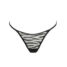 Load image into Gallery viewer, This is a super sexy and ultra sleek mini G/String. The front is in a fine shimmering mesh. The back is the classic G/String shape for smoothness under clothing. This is Full Fashion from Sarda!
Fabric Content: Elastane:7%, Polyester:36%, Polyamide:24%, Cotton:33%
Type Milhon into Search to see full selection of matching Bras. 

