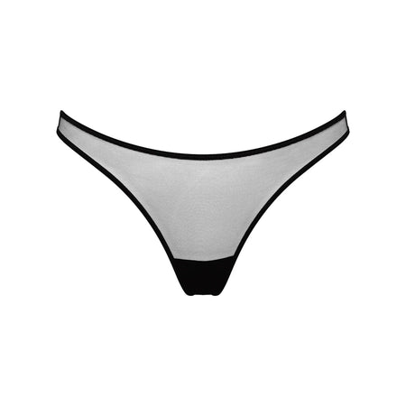 Black thong on a white background