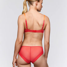 Load image into Gallery viewer, Woman wearing a red lingerie set on a plain background
