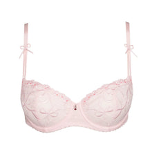 Load image into Gallery viewer, Pink bra with lace details on a white background
