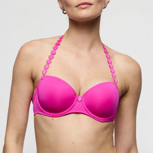 Load image into Gallery viewer, pink bra halter neck on model, white background
