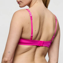 Load image into Gallery viewer, back of pink bra on model, white backgorund
