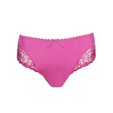 Load image into Gallery viewer, Pink women's underwear with lace details on a white background
