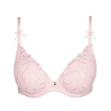 Load image into Gallery viewer, Pink bra with lace details on a white background
