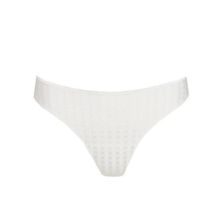 White textured bikini bottom on a white background