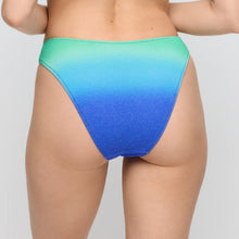 Load image into Gallery viewer, Gradient blue and green bikini bottom on a plain background
