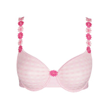 Load image into Gallery viewer, Pink bra with floral straps on a white background
