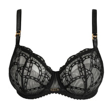 Load image into Gallery viewer, Black lace bra on a white background
