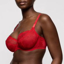 Load image into Gallery viewer, Red bra worn by a model on a plain background
