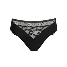 Load image into Gallery viewer, Black lace underwear on a white background
