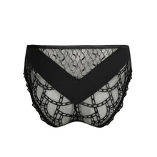 Load image into Gallery viewer, Black lace underwear on a white background
