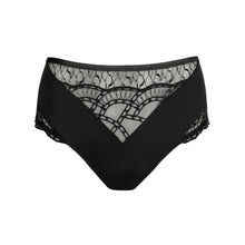 Load image into Gallery viewer, Black lace underwear on a white background

