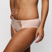 Load image into Gallery viewer, Beige lace underwear worn by a person on a plain background
