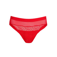 Load image into Gallery viewer, Red lace underwear on a white background
