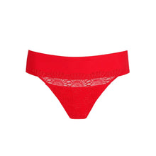 Load image into Gallery viewer, Red lace underwear on a white background
