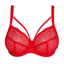 Load image into Gallery viewer, Red lace bra on a white background
