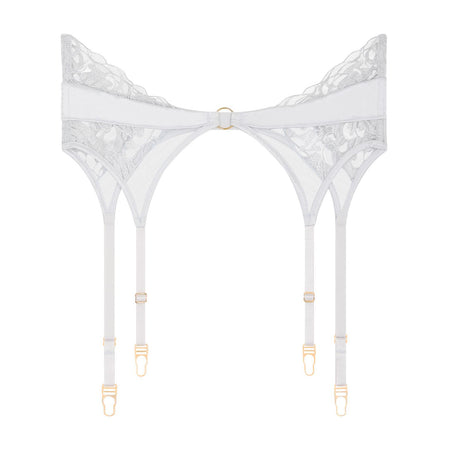 Satin Memories Suspender Belt | Arctic Blue