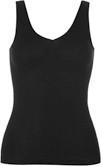 Load image into Gallery viewer, 70% merino wool, 30% pure silk Singlet style  V neck vest. The V has a satin trim. 
