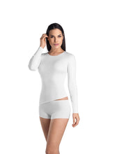 Load image into Gallery viewer, 100% mercerized pure cotton long sleeved vest. White.
