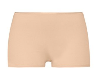 100% mercerized pure cotton boy shorts, incredibly soft against the skin with no side seams. Beige.