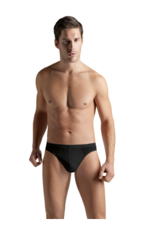 Figure fitting pure cotton underpants. Available in Black and White.  Fabric Content: 100% Mercerised Cotton. Made in Europe.