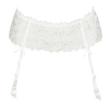 Load image into Gallery viewer, A sexy all lace Suspender Belt, the perfect accessory and decoration to the Jane bra and bottoms.  Fabric content: Polyester: 54%, Polyamide: 32%, Elastane:14%. Ivory.
