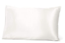 Load image into Gallery viewer, 100% Pure Mulberry heavy weight Silk Satin Pillowcase. Ivory colour.
