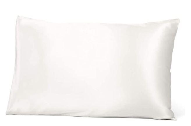 100% Pure Mulberry heavy weight Silk Satin Pillowcase. Ivory colour.