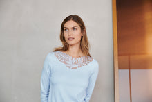 Load image into Gallery viewer, Made from 100% soft mercerised knitted Supima* cotton. This is a lovely full length long sleeve nightgown. Deliciously comfortable for sleeping and lounging.
