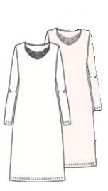 100% Pure Cotton Long Nightgowns, with a gently curving lace detail at the neck.