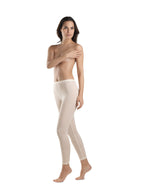 Fine knitted 100% silk longhjohns with elegant, elastic silk edging.