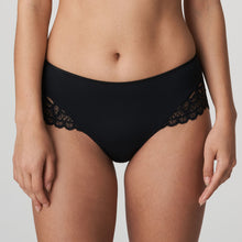Load image into Gallery viewer, Black shorts style Hotpants. Wide soft stretch lace both over the hips and bottom
