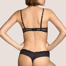 Load image into Gallery viewer, Stunning Silk G/String with an embroidered lace front. The back consists entirely of tulle for better comfort and smoothness. A band of flowers runs around the entire waist. 
