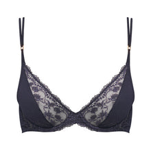 Load image into Gallery viewer, Moonrock (charcoal) full plunge style underwire without padding. 
