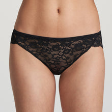 Load image into Gallery viewer, Super-comfortable all lace Rio briefs. The fabric is soft and is so comfortable you&#39;ll forget that you&#39;re wearing them! The seamless finish along the seam edges guarantees no visible lines. Sleek and clean design.  Fabric: Polyamide: 82%, Elastane:14%, Cotton: 4% BLACK.
