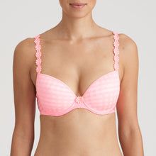 Load image into Gallery viewer, Formed cup, deep plunge underwired smooth bra. It supports the bust and gives a beautiful shape while offering a feminine, plunge effect. The signature daisy straps complete the picture!  Fabric Content: Polyester: 48%, Polyamide: 43%, Elastane: 9%
