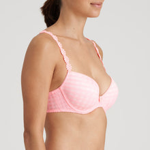 Load image into Gallery viewer, Formed cup, deep plunge underwired smooth bra. It supports the bust and gives a beautiful shape while offering a feminine, plunge effect. The signature daisy straps complete the picture!  Fabric Content: Polyester: 48%, Polyamide: 43%, Elastane: 9%
