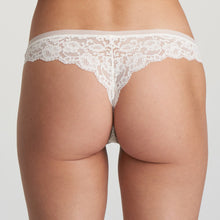 Load image into Gallery viewer, Perfect lace G/String in the classic and lots of fashion colours. Beautifully soft and comfortable, with soft lines that do not show under clothes.   Fabric Content : Polyamide: 82%, Elastane: 14%, Cotton: 4%. IVORY.
