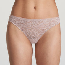 Load image into Gallery viewer, Perfect lace G/String in the classic and lots of fashion colours. Beautifully soft and comfortable, with soft lines that do not show under clothes.   Fabric Content : Polyamide: 82%, Elastane: 14%, Cotton: 4%. PATINE.
