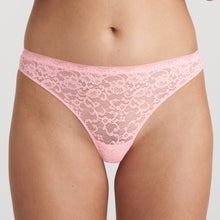Load image into Gallery viewer, Perfect lace G/String in the classic and lots of fashion colours. Beautifully soft and comfortable, with soft lines that do not show under clothes.   Fabric Content : Polyamide: 82%, Elastane: 14%, Cotton: 4%. PINK PARFAIT.
