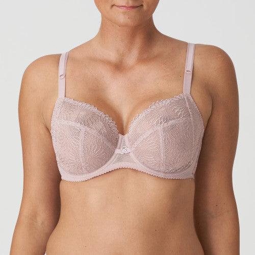 Bois de Rose. This underwire bra is feminine, comfortable, and super-luxurious. The tonal colour creates an edgy tattoo effect. The removable extra straps accentuate your feminine cleavage. Looks wonderful under a V-neck top or dress. The embroidered lace is both soft and supple. The bra is 3 panelled and fully supportive.  Fabric: Polyamide: 60%, Polyester: 25%, Elastane:15%
