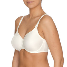 Load image into Gallery viewer, Satin seamless underwired bra without padding. Smooth moulded cups with crystal and guipure lace detailing. The straps are detatchable.
