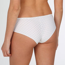 Load image into Gallery viewer, Hipster Shorts-style bottoms. They are completely opaque, and have two rows of signature Avero daisies to the front. A sexy, flirtatious style that covers bottom in a special way – pure seduction.  Fabric Content: Polyamide: 79%, Elastane: 17%, Cotton: 4%
