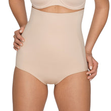 Load image into Gallery viewer, Caffé Latte. Elegant super figure-fixing panty girdle with a smart, smooth look. Worn just below the bra. It shapes tummy and waist to create a slim, flowing figure. The smooth finish over the stomach ensures it does not show under clothing. Its superior design guarantees that it does not roll down!  Fabric content: Polyamide: 59%, Elastane: 39%, Cotton: 2%
