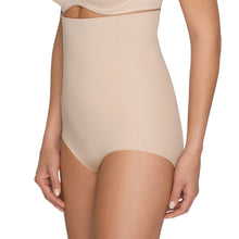 Load image into Gallery viewer, Caffé Latte. Elegant super figure-fixing panty girdle with a smart, smooth look. Worn just below the bra. It shapes tummy and waist to create a slim, flowing figure. The smooth finish over the stomach ensures it does not show under clothing. Its superior design guarantees that it does not roll down!  Fabric content: Polyamide: 59%, Elastane: 39%, Cotton: 2%
